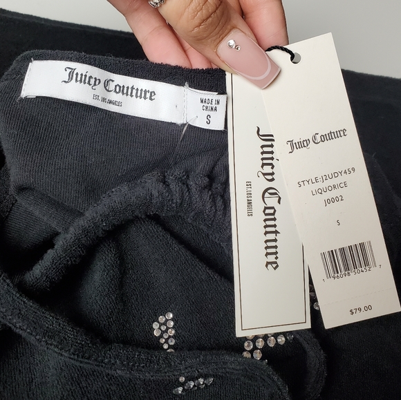 JUICY COUTURE black rhinestone terry cloth halter dress - Picture 5 of 5